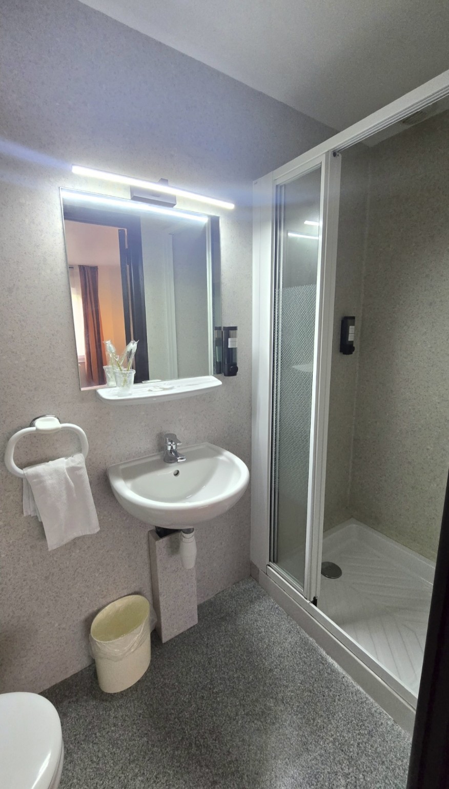 Douche et meuble vasque de la salle de bain privative de la Chambre 5